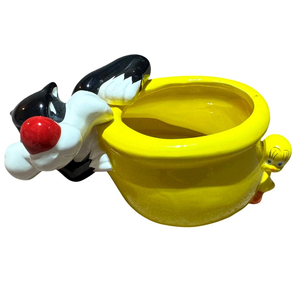 Vintage 2003 Looney Tunes Sylvester & Tweety Ceramic Dish